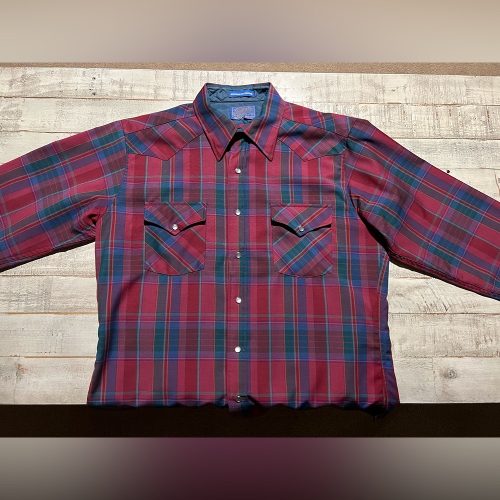 Pendleton Western Snap Button Shirt Large - image 2